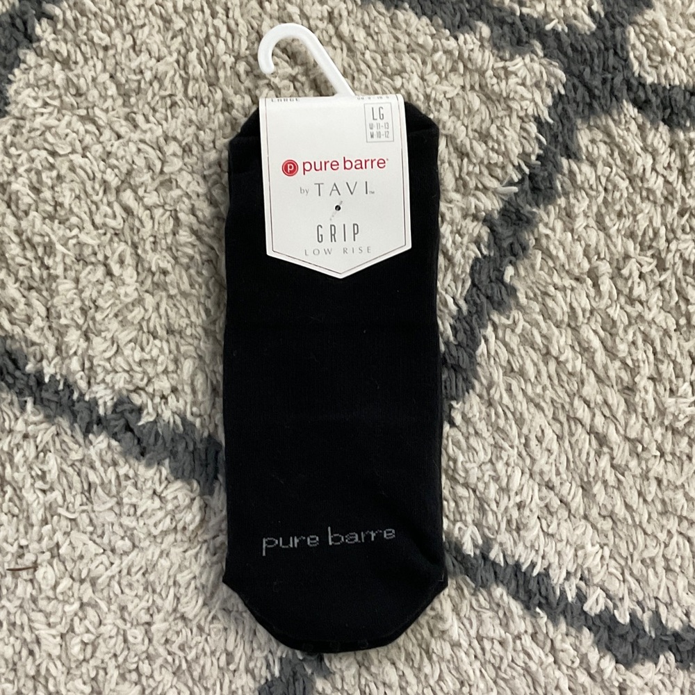 Pure Barre Black Low Rise Grip Socks